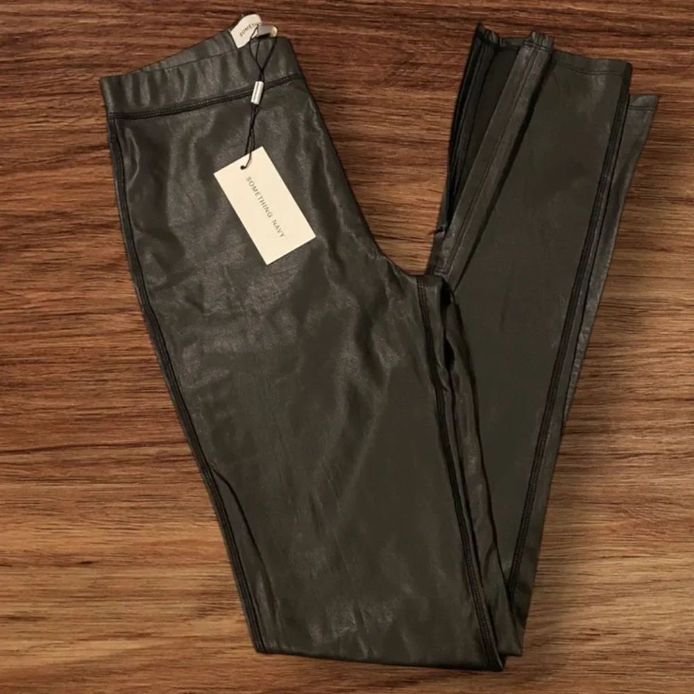 NWT Something Navy High Waisted Faux Leather Leggings